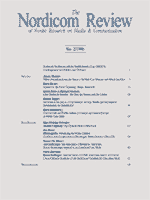 Cover of Nordicom Review Issue 17(2)