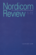 Cover of Nordicom Review 32 (1) 2011.