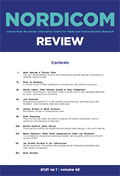Cover of Nordicom Review 42 (1) 2021