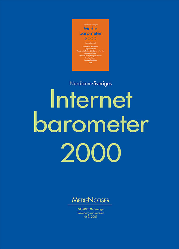 Boksomslag: Nordicom-Sveriges Internetbarometer 2000