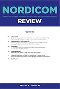 Cover of Nordicom Review 41 (2) 2020.