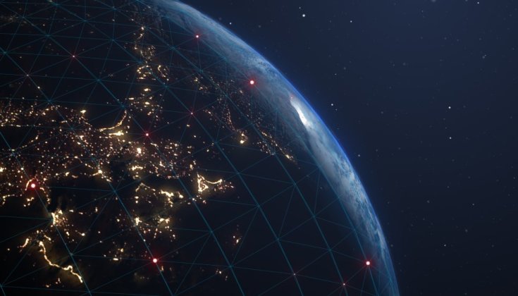 Foto: Adobe Stock Global informationsteknologins sammankopplat via nätverkspunkter.