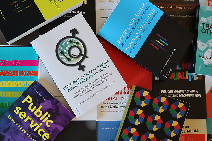 A selection of books from Nordicom.