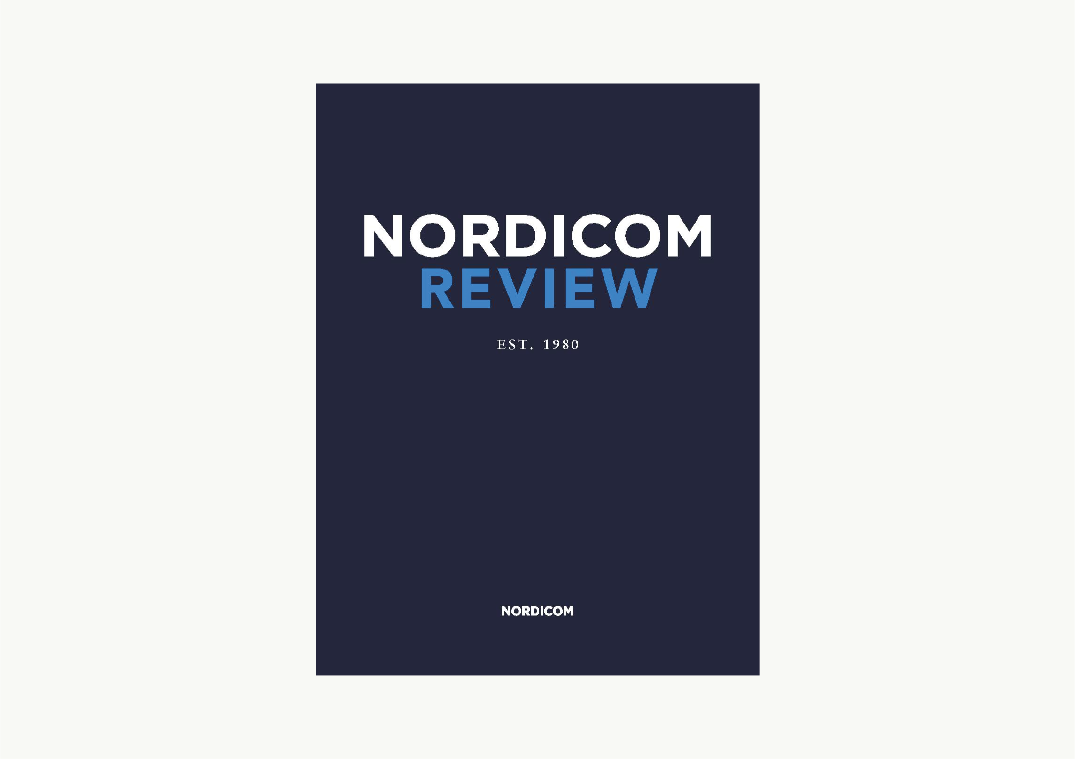The cover of Nordicom Review.