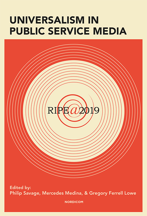 Omslag till Universalism in Public Service Media. RIPE@2019