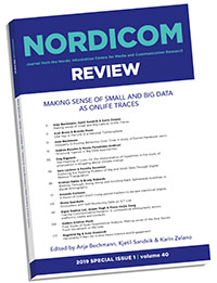 Cover for Nordicom Review special issue
