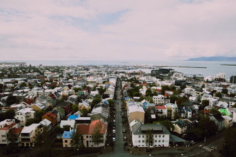 Colorful rooftops in Reykjavík, Iceland
