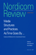 Cover of Nordicom Review 28 (Jubilee Issue) 2007