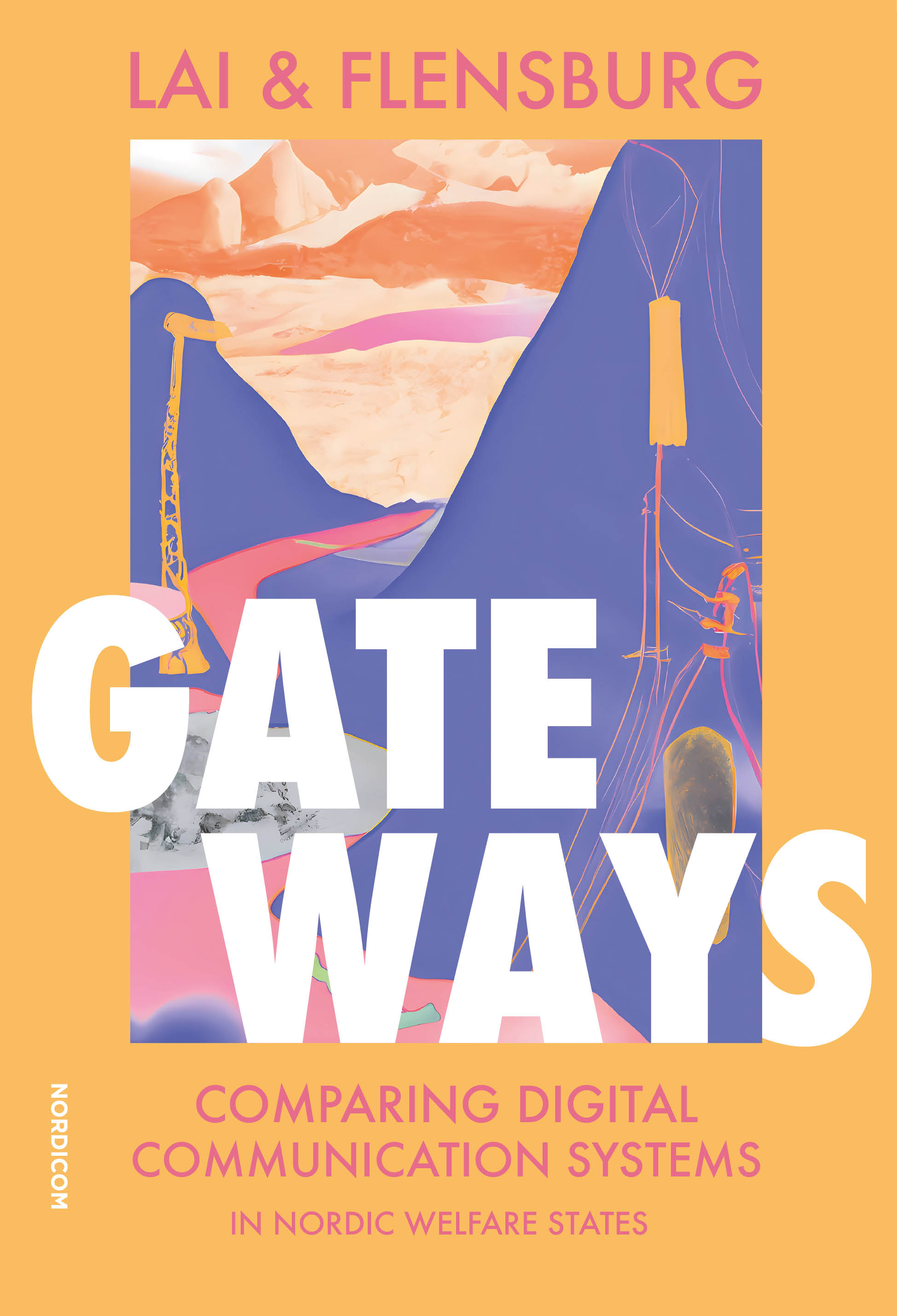 orange and purple graphic cover for the book Gateways