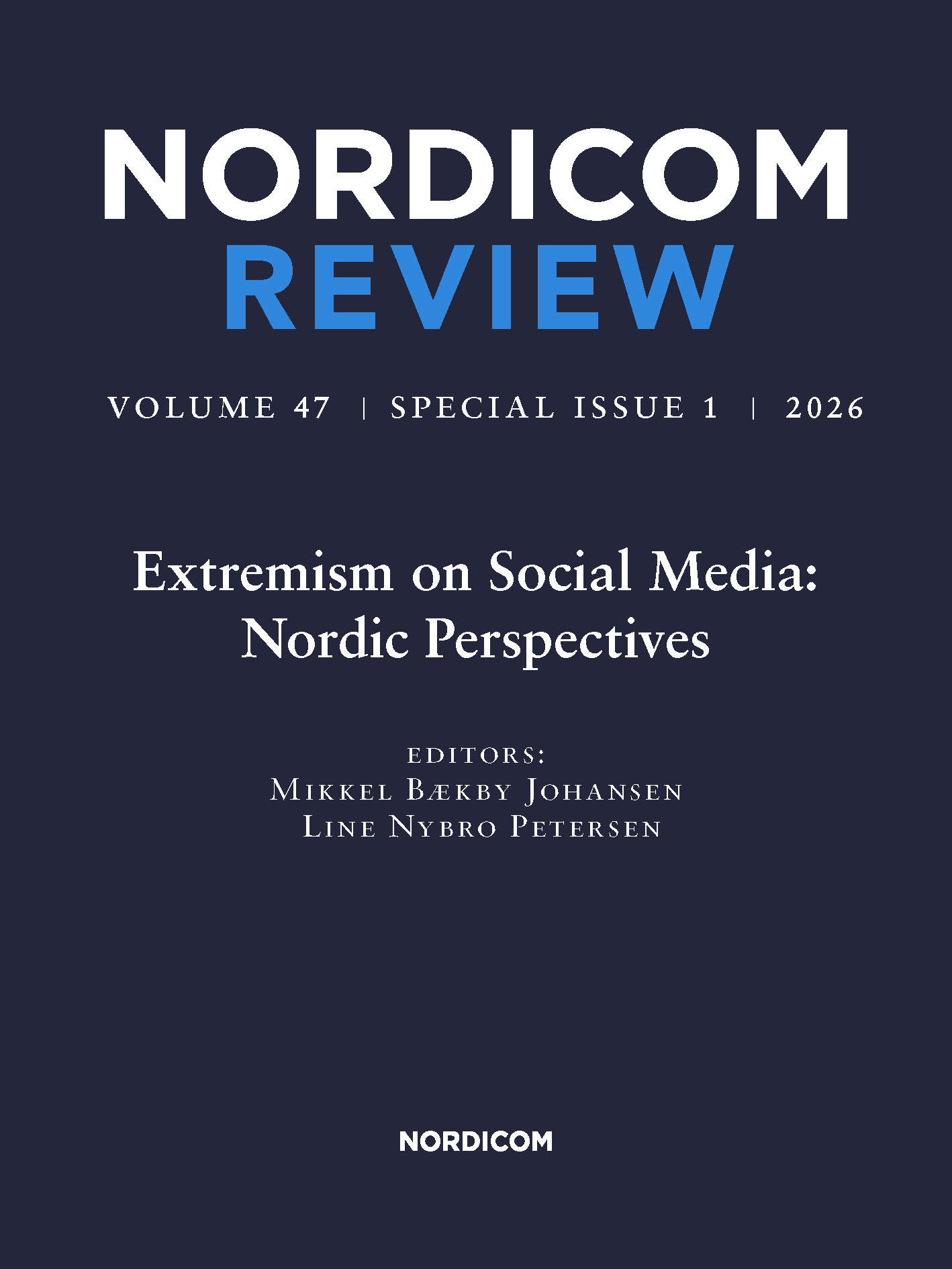 Dark blue cover with title
