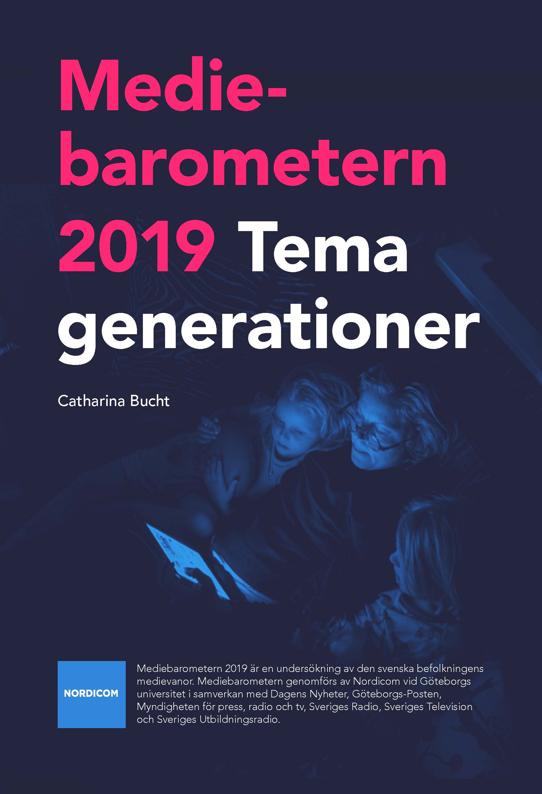 Omslag Mediebarometern 2019: Tema generationer 