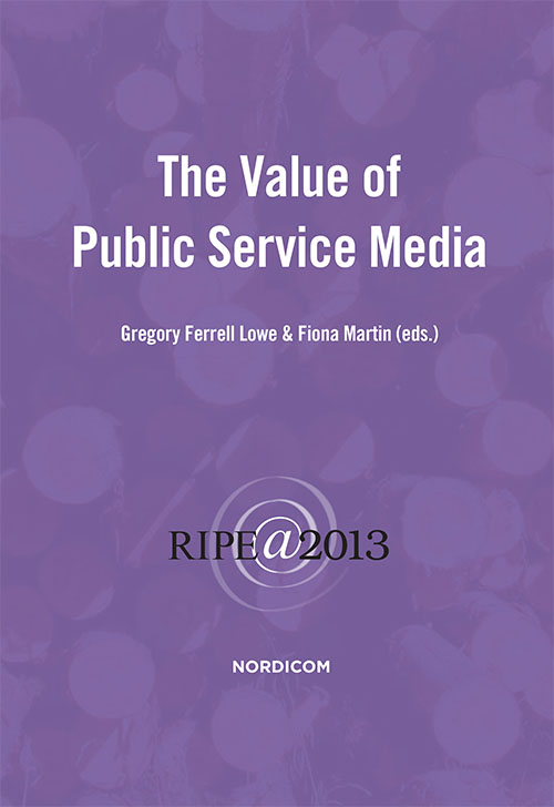 Book cover: The Value of Public Service Media