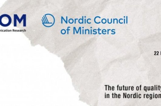 Banner for the event The future of quality journalism in the Nordic Region - expert meeting