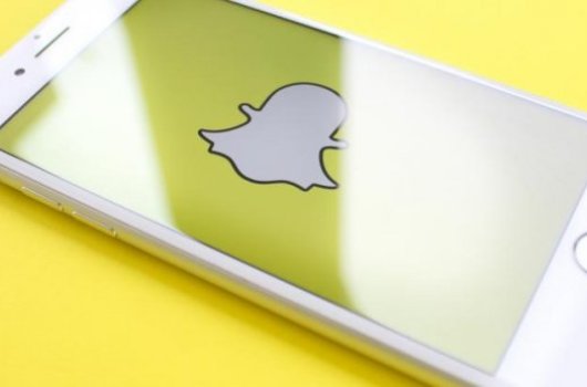 Phone with snapchat logo